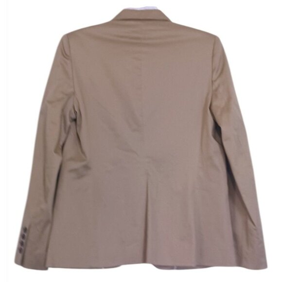 NWT Khaki Cotton Blend Jacket M Blazer Neutral Minimalist Preppy Old Money - Picture 3 of 8